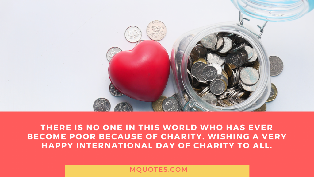 Sweet International Charity Day Wishes